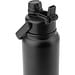 ALCARAZ. Flasche aus Edelstahl (90 % recycelt), doppelwandig vakuumisoliert, Schwarz