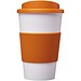 Americano® 350 ml Isolierbecher mit Schutzring, orange/weiß