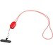 Anser Smartphone Lanyard aus recyceltem Kunststoff mit 27 W 5-in-1 integriertem Kabel, rot