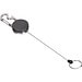 Ausziehbarer Schlüsselanhänger mit Karabiner aus Metall PEGGY, schwarz