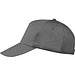 AZO-freie 5 Panel Baumwoll-Baseball-Cap, anthrazit