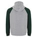 Badet zweifarbiger Kapuzenpullover für Kinder, heather grau / dunkelgrün, 9/10