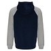Badet zweifarbiger Kapuzenpullover für Kinder, Navy Blue / heather grau, 7/8
