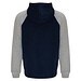 Badet zweifarbiger Kapuzenpullover für Kinder, Navy Blue / heather grau, 9/10