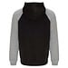 Badet zweifarbiger Kapuzenpullover für Kinder, schwarz / heather grau, 9/10