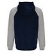Badet zweifarbiger Kapuzenpullover Unisex, Navy Blue / heather grau, XS