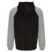 Badet zweifarbiger Kapuzenpullover Unisex, schwarz / heather grau, 2XL