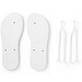 BALI L / XL. Flip-Flops mit vollständig veredelbaren Sublimationssohlen, Weiß