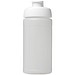 Baseline® Plus 500 ml Sportflasche mit Klappdeckel, transparent/weiß