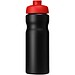 Baseline® Plus 650 ml Sportflasche mit Klappdeckel, schwarz/rot