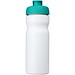 Baseline® Plus 650 ml Sportflasche mit Klappdeckel, weiß/aquablau