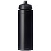 Baseline® Plus grip 750 ml Sportflasche mit Sportdeckel, schwarz/schwarz