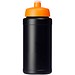 Baseline Recycelte Sportflasche, 500 ml, schwarz/orange
