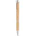 BETA BAMBOO. Kugelschreiber aus Bambus mit Clip und Details aus Metall, Natur