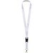 Bucks Sublimation Lanyard mit Schnappverschluss aus recyceltem PET Kunststoff, schwarz, 25mm