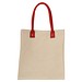 Canvas Shopper mit langen Henkeln, rot