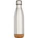 Cove 500 ml doppelwandige, vakuumisolierte Trinkflasche aus Edelstahl mit Korkdetails, mattsilber