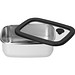 Edelstahl-Lunchbox mit Glasdeckel RILO, 550 ml, silber/grau