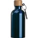 Edelstahltrinkflasche mit Karabiner, 400ml, dunkelblau