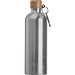 Edelstahltrinkflasche mit Karabiner, 750ml, silbergrau