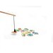 FISHY. Angelspiel mit 10 Holzfischen, ideal für Kinder, Natur