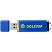 Flat USB-Stick, blau, 64GB