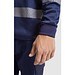 Sicherheits-Langarm-Poloshirt, XXL, Marineblau/Neon-Gelb