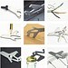 Geschenkartikel: ROMINOX® Key Tool Airplane / Flugzeug (19 Funktionen) im Motiv-Mäppchen Werkzeug, silber