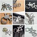 Geschenkartikel: ROMINOX® Key Tool Bicycle / Fahrrad (19 Funktionen) im Motiv-Mäppchen Danke, silber