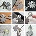 Geschenkartikel: ROMINOX® Key Tool Lucky Charm / Kleeblatt Glücksbringer (19 Funktionen) im Motiv-Mäppchen Werkzeug, silber