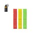 Gummiband Set Strong, rot, gelb, grün