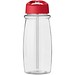 H2O Active® Pulse 600 ml Sportflasche mit Ausgussdeckel, transparent/rot
