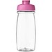 H2O Active® Pulse 600 ml Sportflasche mit Klappdeckel, transparent/rosa