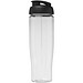 H2O Active® Tempo 700 ml Sportflasche mit Klappdeckel, transparent/schwarz