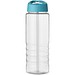 H2O Active® Treble 750 ml Sportflasche mit Ausgussdeckel, transparent/aquablau
