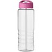 H2O Active® Treble 750 ml Sportflasche mit Ausgussdeckel, transparent/rosa