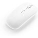 KHAN. Wireless Maus mit 500mAh Akku aus recyceltes ABS (100% rABS), Weiß