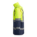 Kombinierter, gesteppter Parka Merak mit High Visibility, L, navy/fluor yellow