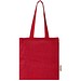 Madras 140 g/m² Baumwoll Tragetasche aus GRS recycelter Baumwolle, 7L, rot