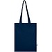 Madras Blend 140 g/m² Tragetasche aus GRS-recycelter Baumwolle 7L, navy