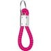 Metall-Schlüsselanhänger mit Kordel ERNEST, pink