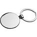 Metall-Schlüsselanhänger, rund mit glänzendem Innenteil, grau