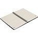 MISHIMA. A5-Ringbuch mit flexiblem Einband aus recyceltem Filz (100% rPET) mit linierten Seiten, Dunkelgrau