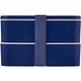 MIYO POP 700 + 700 ml doppelschichtige Lunchbox, blau