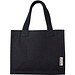 Odessa Mini-Tragetasche mit Bodenfalte aus 220 g/m² GRS Recyclingbaumwolle 9L, schwarz