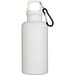 Oregon 400 ml einfarbige RS-zertifizierte Trinkflasche aus recyceltem Kunststoff mit Karabinerhaken, weiss