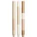 Originalhome Kerzen im Streifendesign – 3er-Set, offwhite
