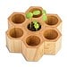 Pflanz-Holz Hexagon mit Samen, Ostern, Persischer Klee, 1-seit. Druck