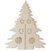 PINERY. Zerlegbarer Weihnachtsbaum aus Holz zum Bemalen, Naturhell