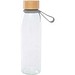 Porto 500 ml Glas-Flasche mit Silikongriff und Bambusdeckel, grau